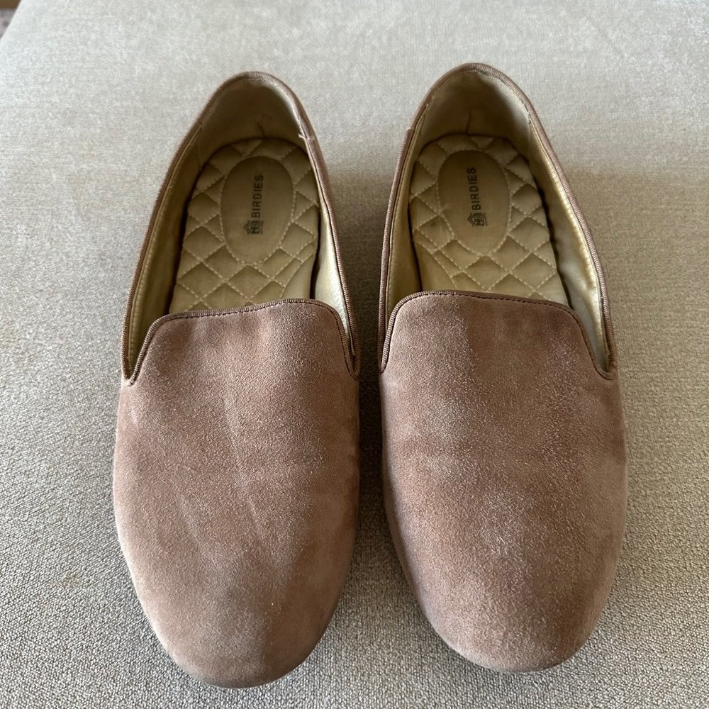 Birdies The Starling "Latte" Tan Suede Flats Size 7.5